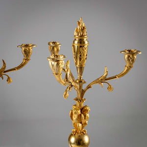 Pair of Empire Girandoles, attributed to Louis-Auguste Hervieu, France, circa 1810