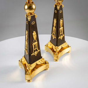 Pair of Empire Girandoles, attributed to Louis-Auguste Hervieu, France, circa 1810