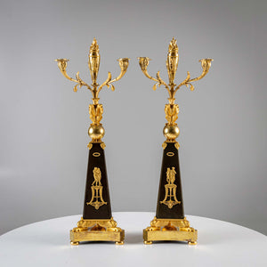 Pair of Empire Girandoles, attributed to Louis-Auguste Hervieu, France, circa 1810