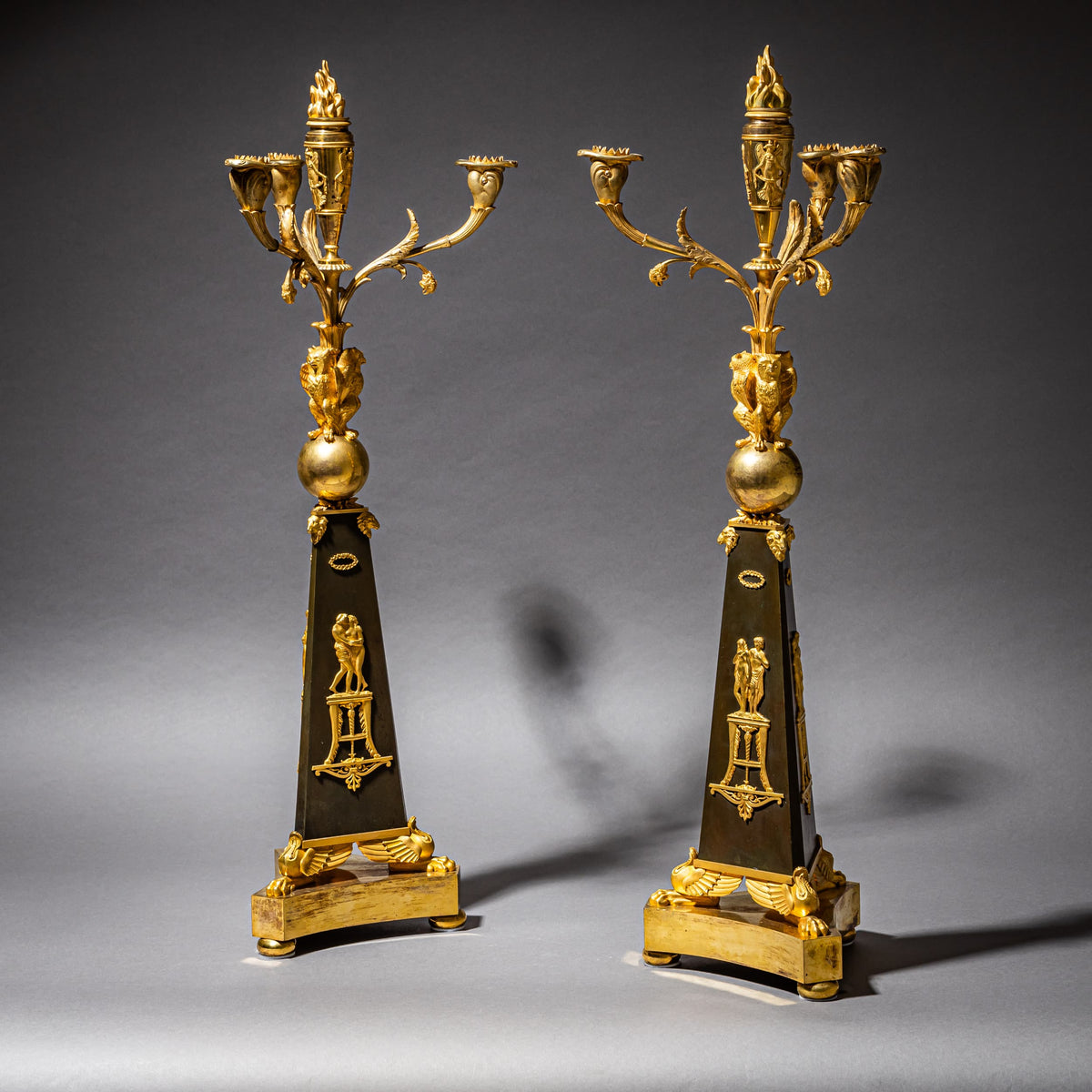 Pair of Empire Girandoles, attributed to Louis-Auguste Hervieu, France, circa 1810