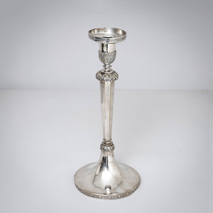 Pair of silver-plated Candlesticks, probably 19th Century