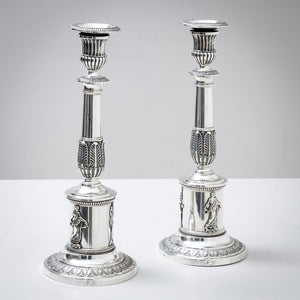 Pair of Candlesticks, Monogram F. D., 13 lot, 19th Century