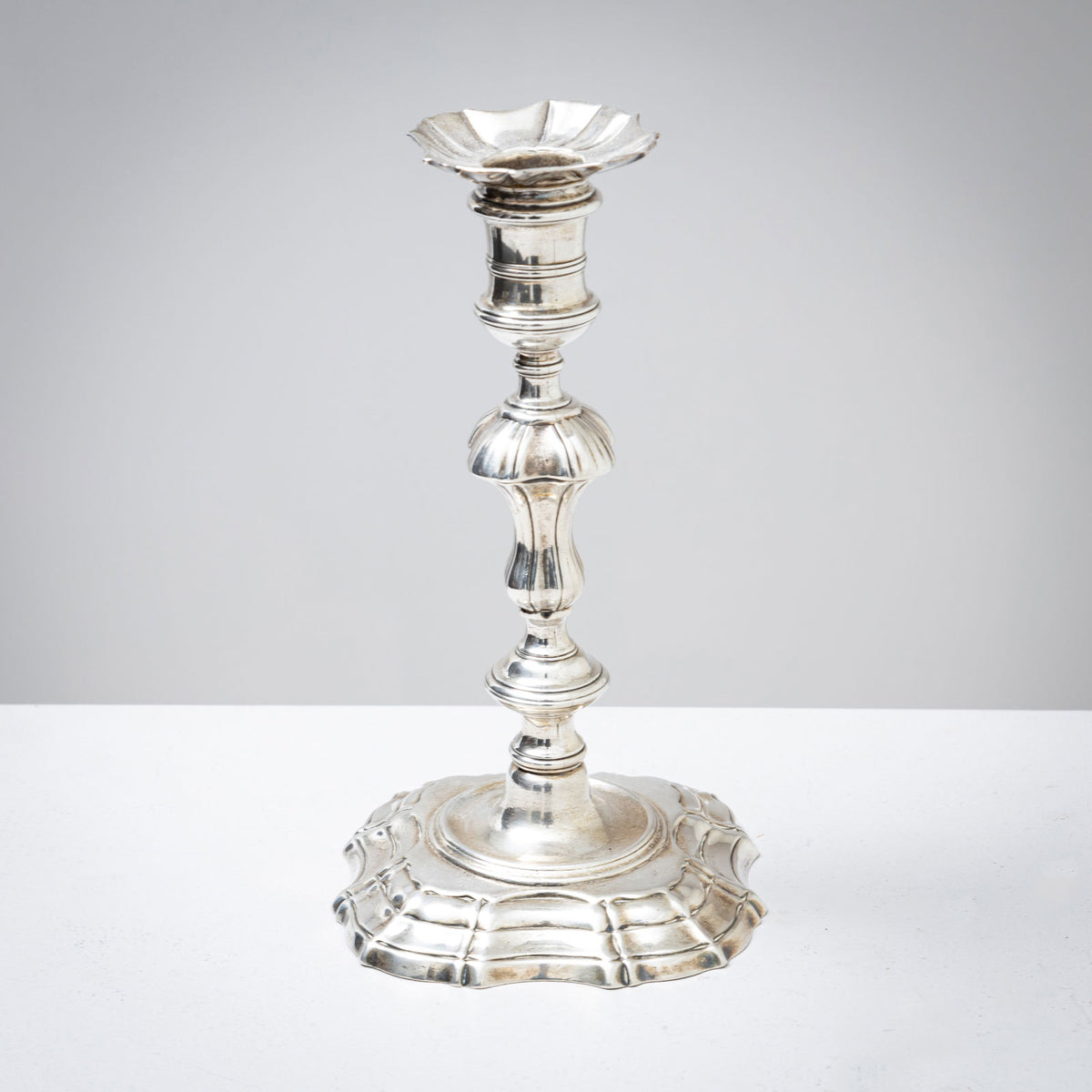Pair of Silver Candlesticks, London 1742