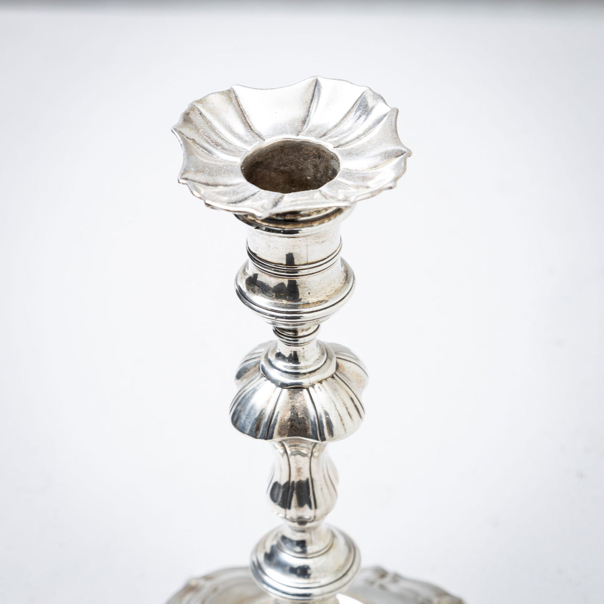Pair of Silver Candlesticks, London 1742