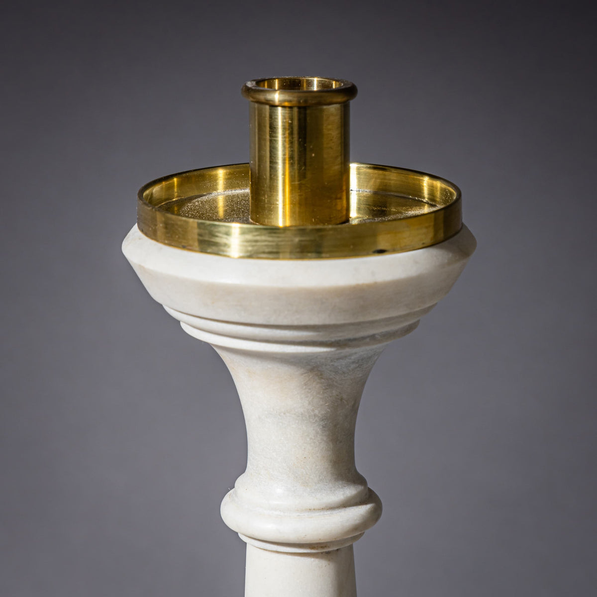 Pair of Marble Candlesticks, Late 19th Century