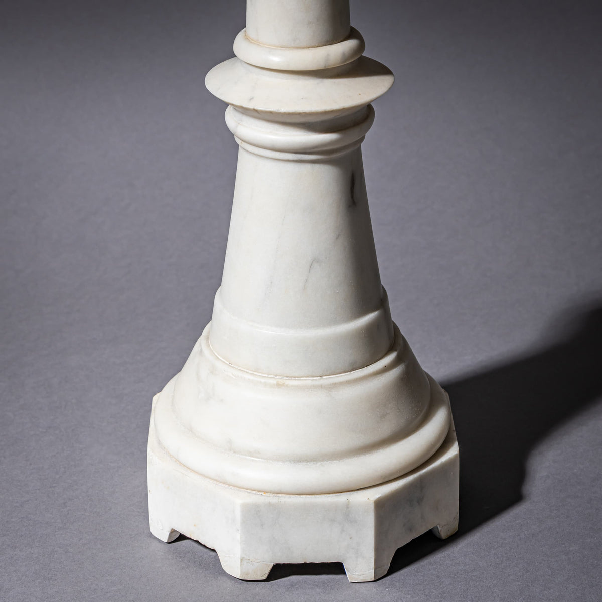 Pair of Marble Candlesticks, Late 19th Century