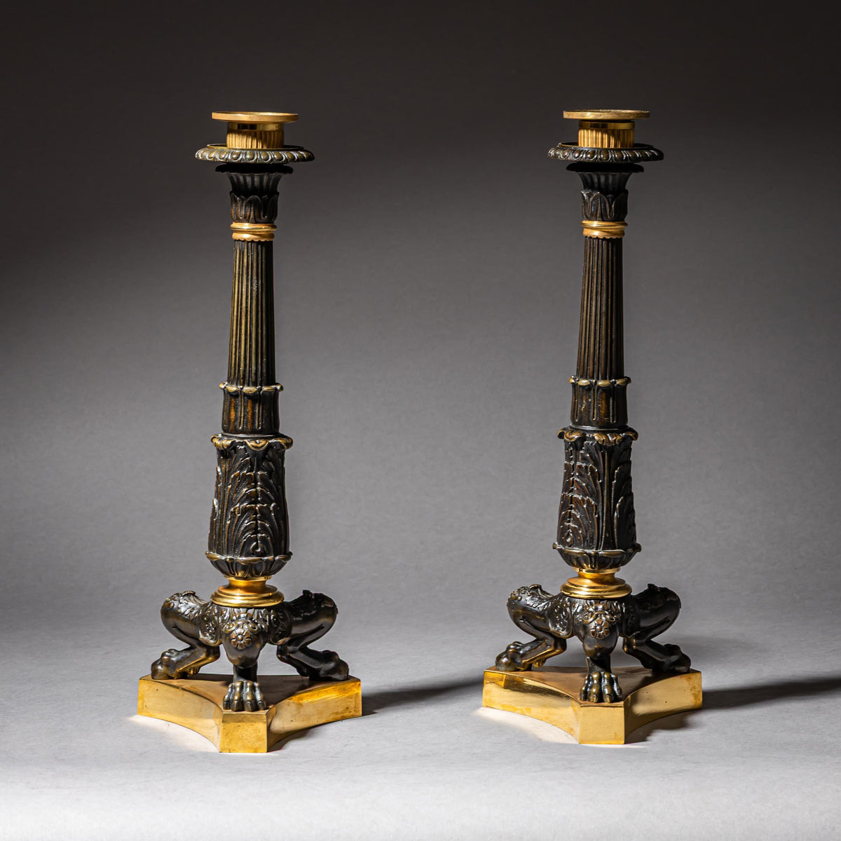 Pair of Charles X Candlesticks, France, circa 1825