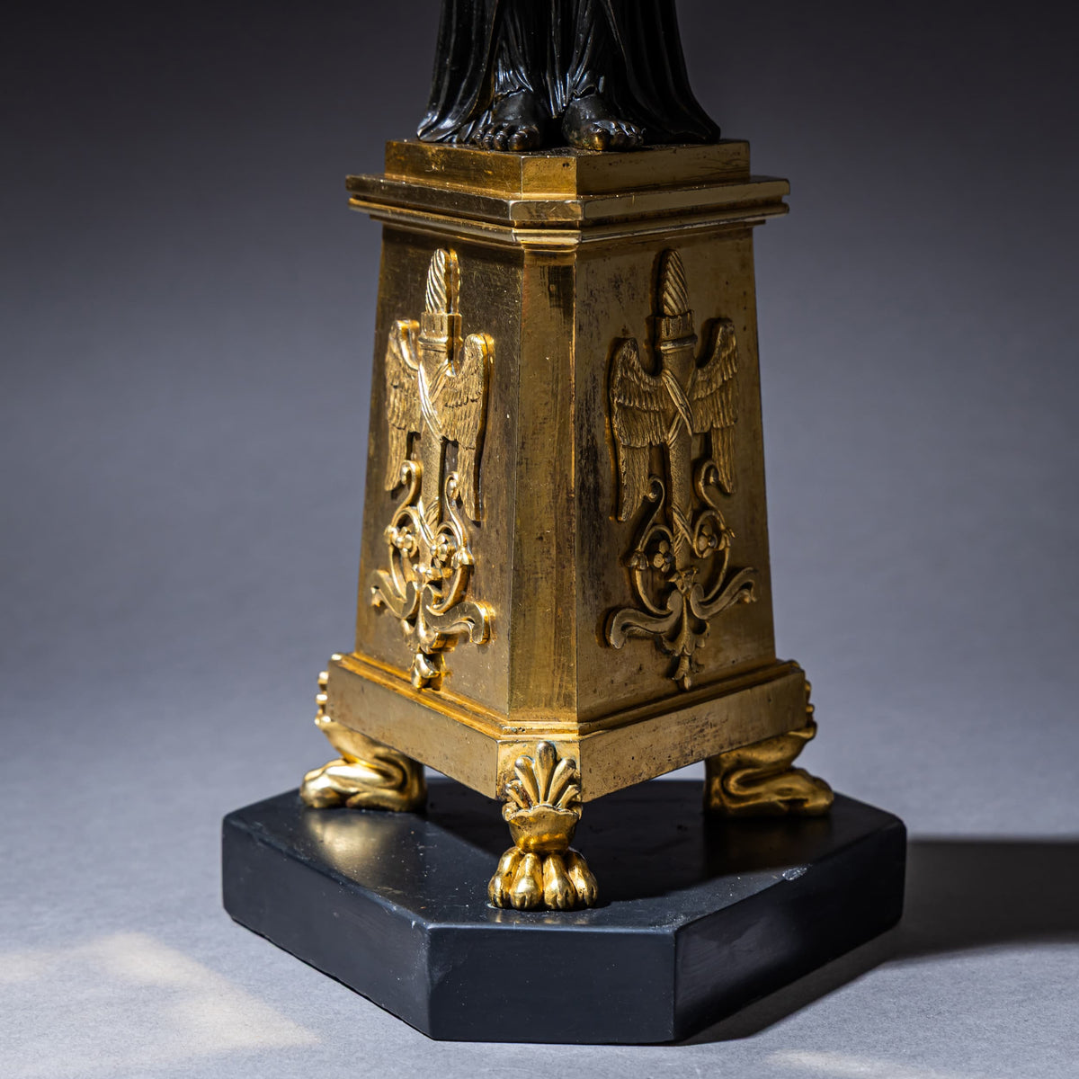 Pair of Empire Bronze Girandoles, France, Early 19th Century