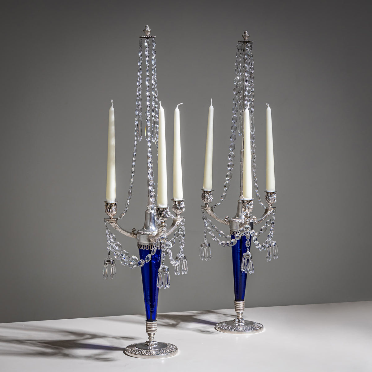 Pair of Lance Girandoles, probably Berlin, circa 1800