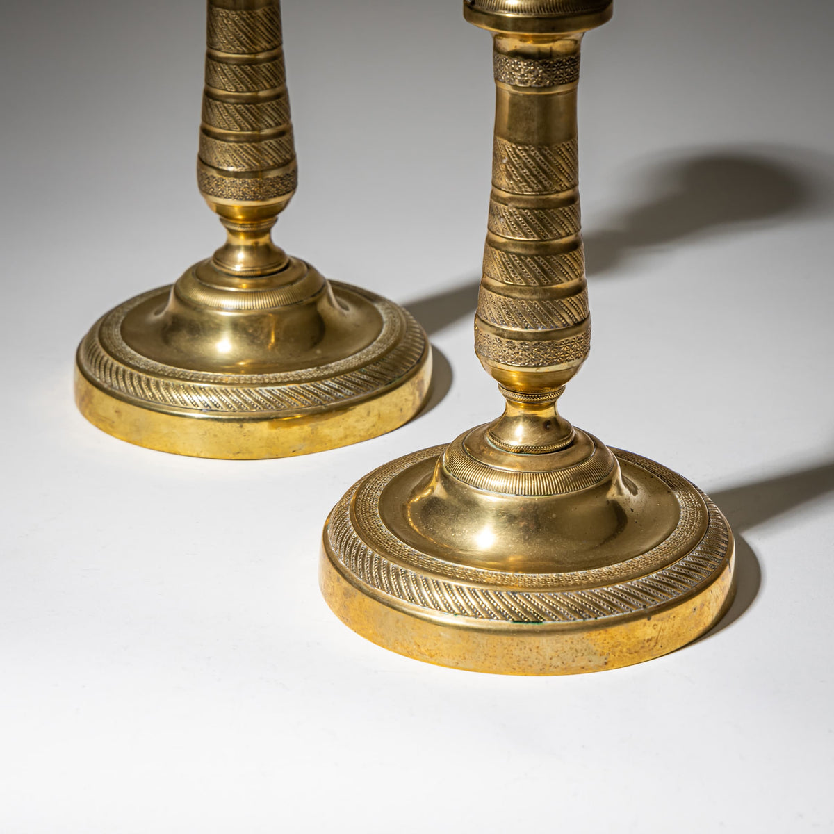 Pair of Brass Candlesticks, 19th Century