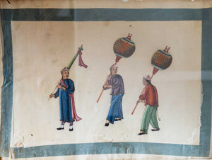 Sammlung chinesischer Seidenpapier-Malereien