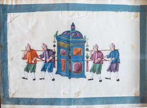 Sammlung chinesischer Seidenpapier-Malereien
