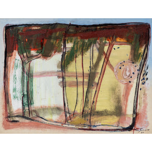 Josef Steiner (1899-1977), Abstract Gouache on Cardboard, 1968