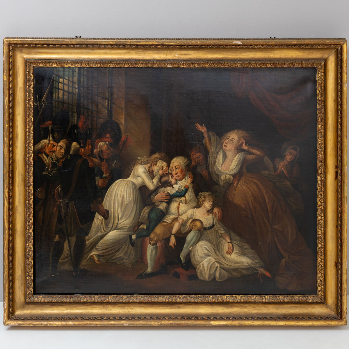 Ludwig XVI verabschiedet sich von seiner Familie, Französische Schule, 19. Jahrhundert