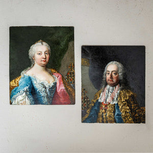 Miniaturportraits Maria Theresia und Franz I, 18. Jahrhundert