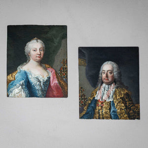 Miniaturportraits Maria Theresia und Franz I, 18. Jahrhundert