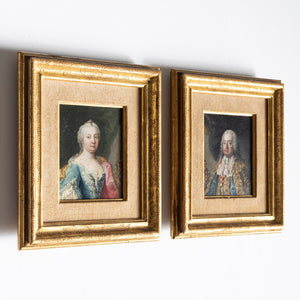 Miniaturportraits Maria Theresia und Franz I, 18. Jahrhundert