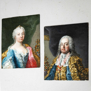 Miniaturportraits Maria Theresia und Franz I, 18. Jahrhundert