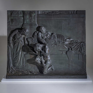 Bronze Relief by Max Wach-Wacheneck (*1871 Berlin), cast by Noack Berlin, 1900-1909