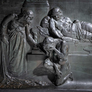 Bronze Relief by Max Wach-Wacheneck (*1871 Berlin), cast by Noack Berlin, 1900-1909