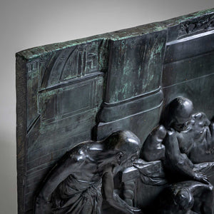 Bronze Relief by Max Wach-Wacheneck (*1871 Berlin), cast by Noack Berlin, 1900-1909