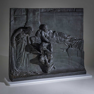 Bronze Relief by Max Wach-Wacheneck (*1871 Berlin), cast by Noack Berlin, 1900-1909