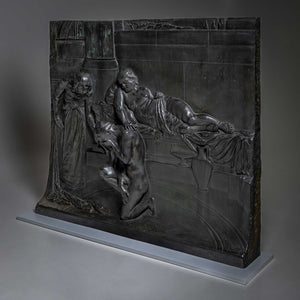 Bronze Relief by Max Wach-Wacheneck (*1871 Berlin), cast by Noack Berlin, 1900-1909