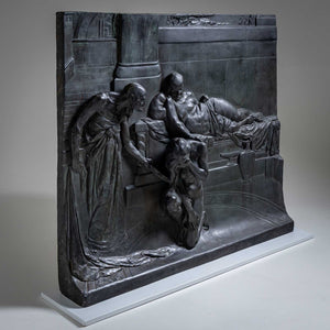 Bronze Relief by Max Wach-Wacheneck (*1871 Berlin), cast by Noack Berlin, 1900-1909