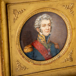 Miniature of General Charles Tristan Marquis de Montholon, Count of Lee, painted by François Dumont (1751-1831) circa 1815