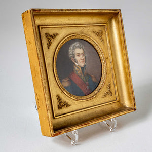 Miniature of General Charles Tristan Marquis de Montholon, Count of Lee, painted by François Dumont (1751-1831) circa 1815