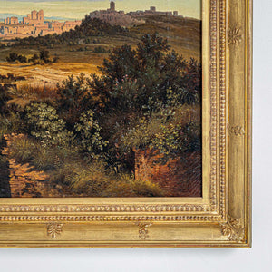 Johann Anton Castell (1810 Dresden - 1867 ebd.), Mediterrane Landschaft mit Ruinen, datiert 1842