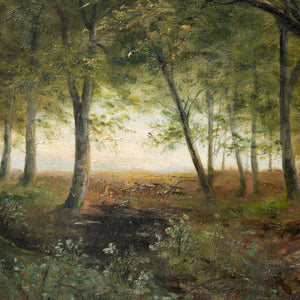 Forest Landscape, signed P. Weber, 20th Century