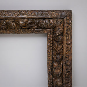 Cassetta Frame with Fruit and Leaf Decorations, Italy, 1st Half 17th Century