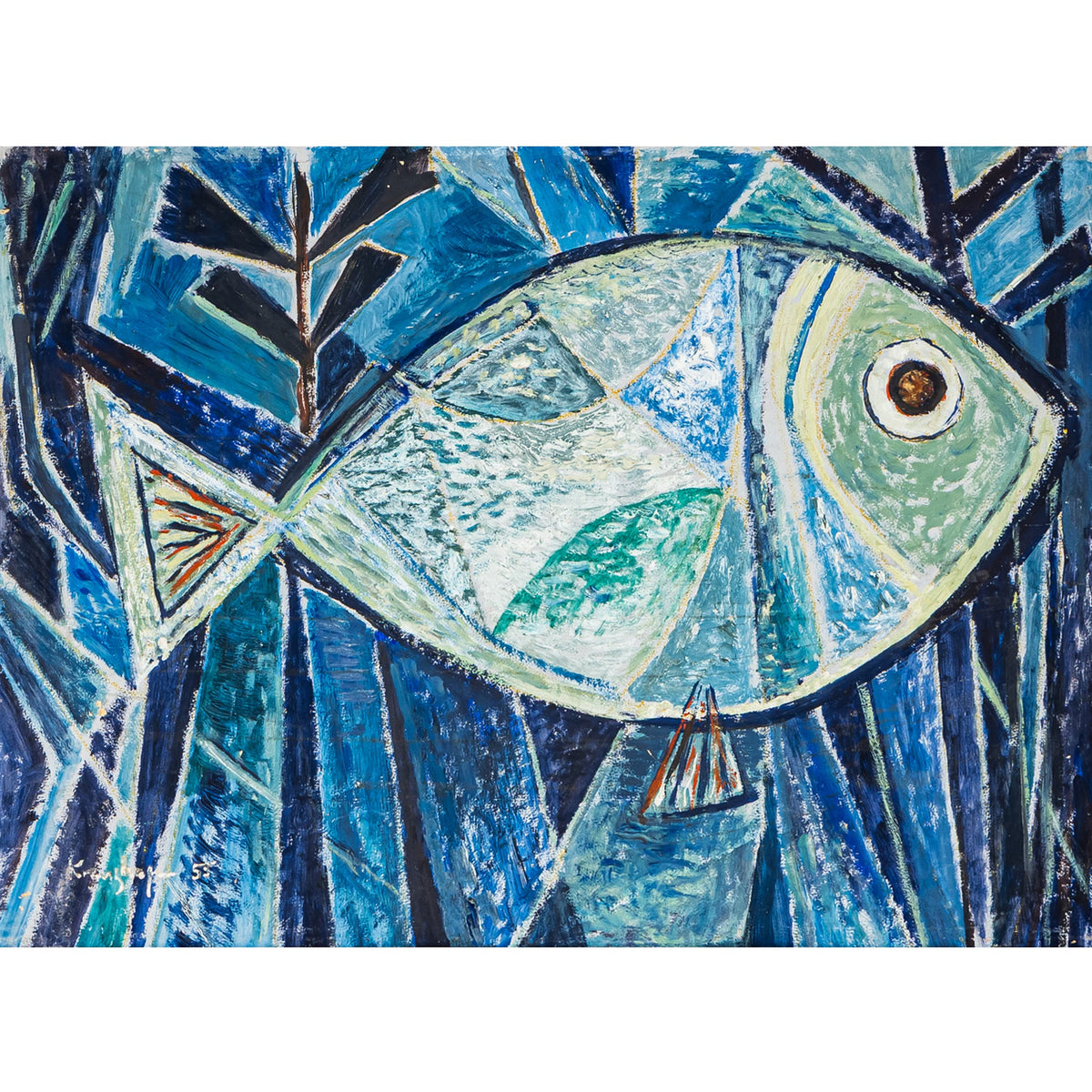 Werner Kreuzhage (1904–1989), Blue Fish, 1955