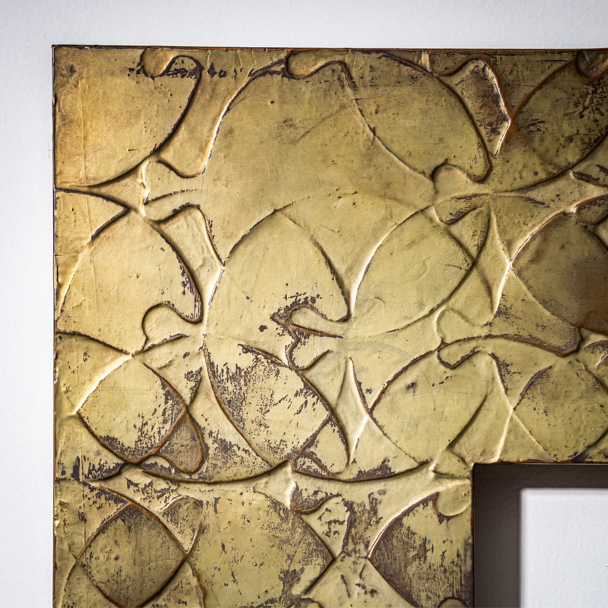 Square Art Nouveau Metal Frame, early 20th Century