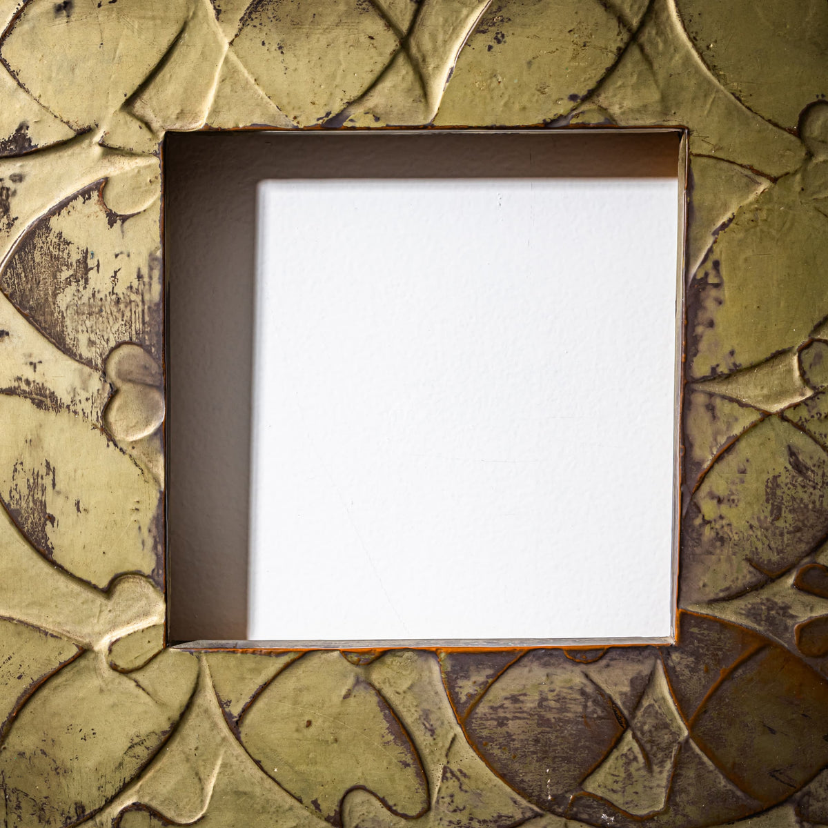Square Art Nouveau Metal Frame, early 20th Century