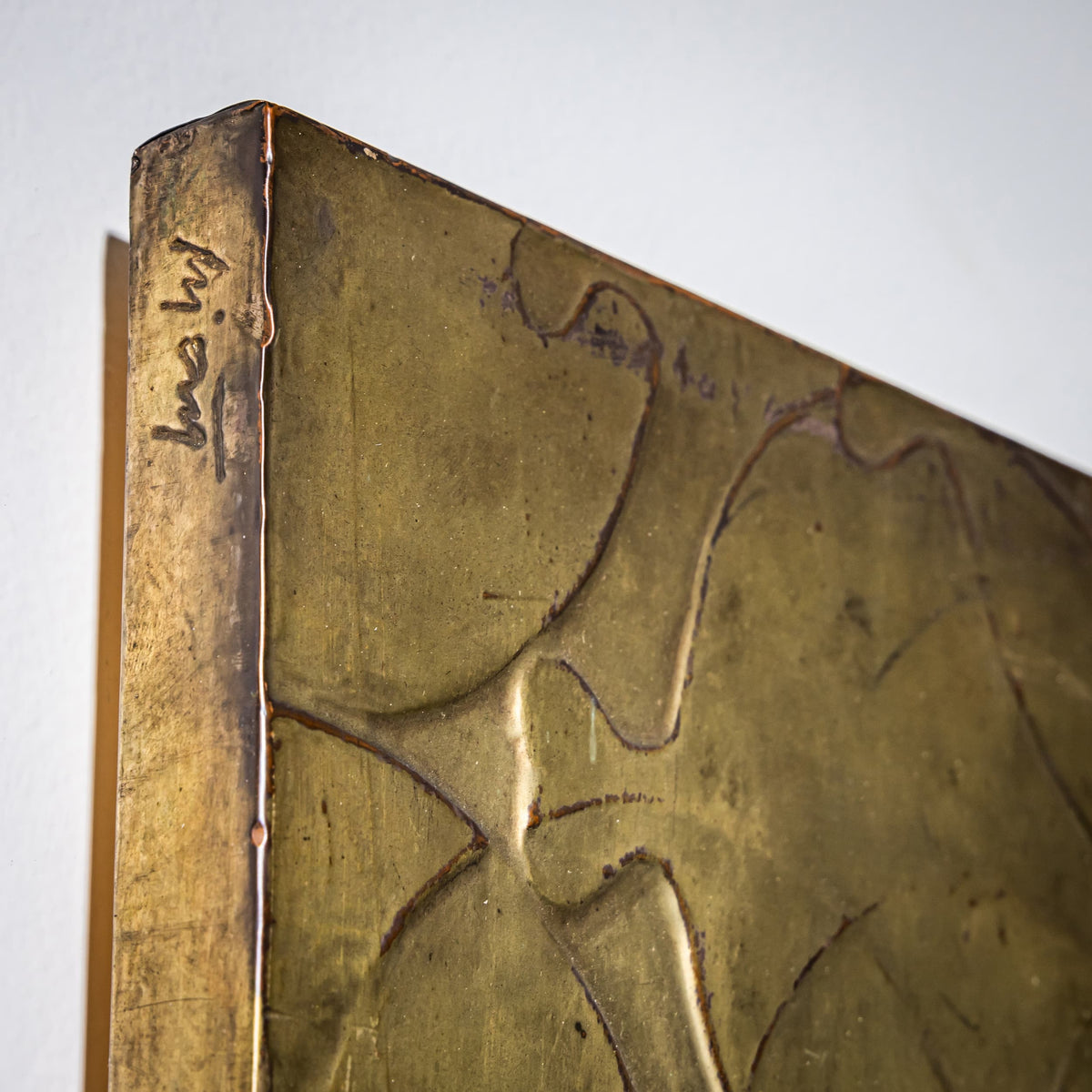Square Art Nouveau Metal Frame, early 20th Century