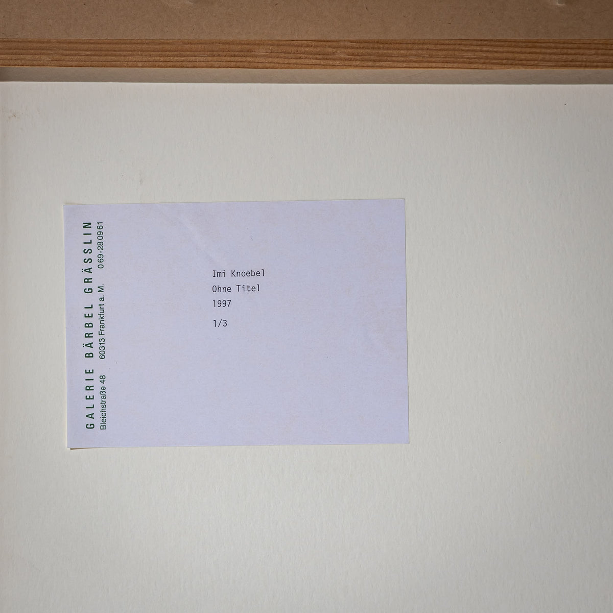 Imi Knoebel (Dessau, 1940), Ohne Titel (Triptychon), Deutschland, 1997