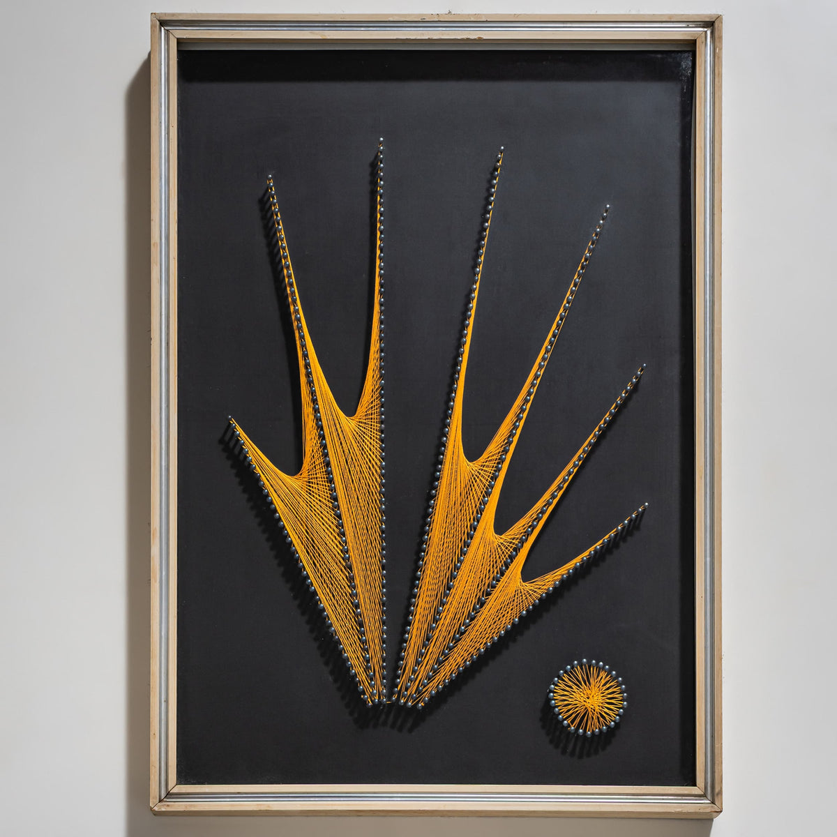Abstract String Art Triptych, probably Italy, 1970s