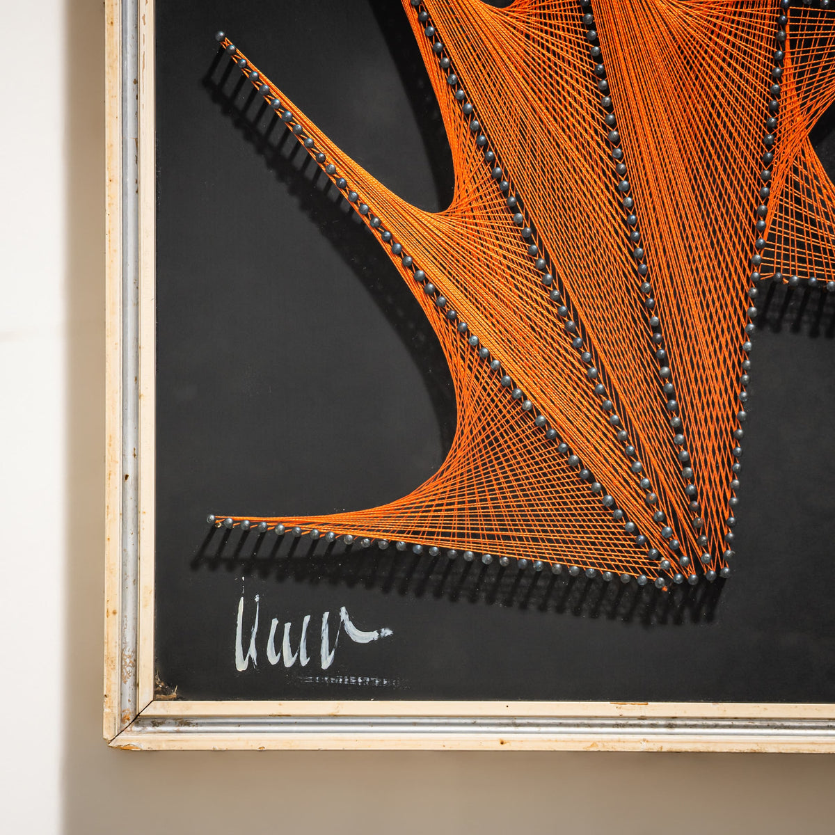 Abstract String Art Triptych, probably Italy, 1970s
