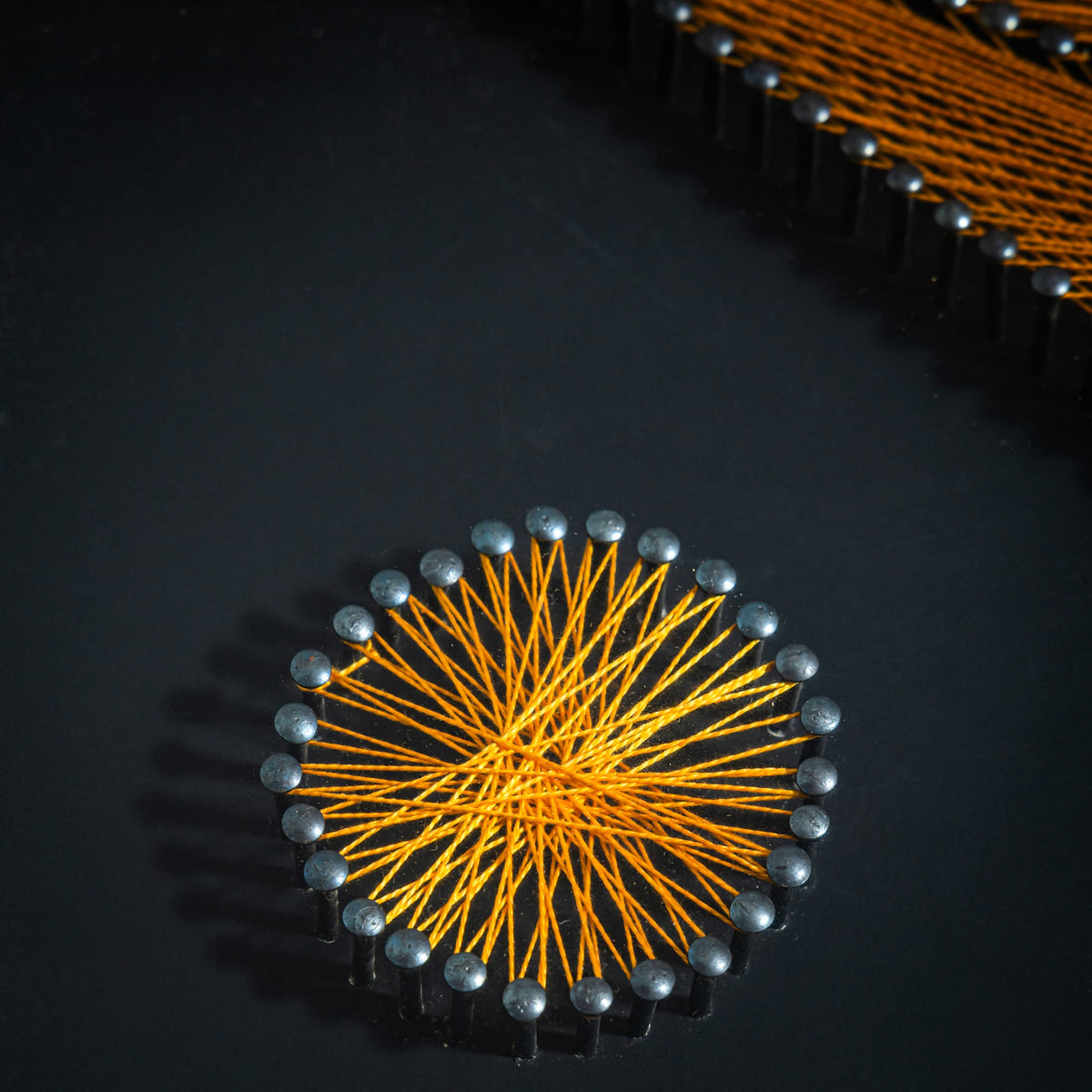Abstract String Art Triptych, probably Italy, 1970s