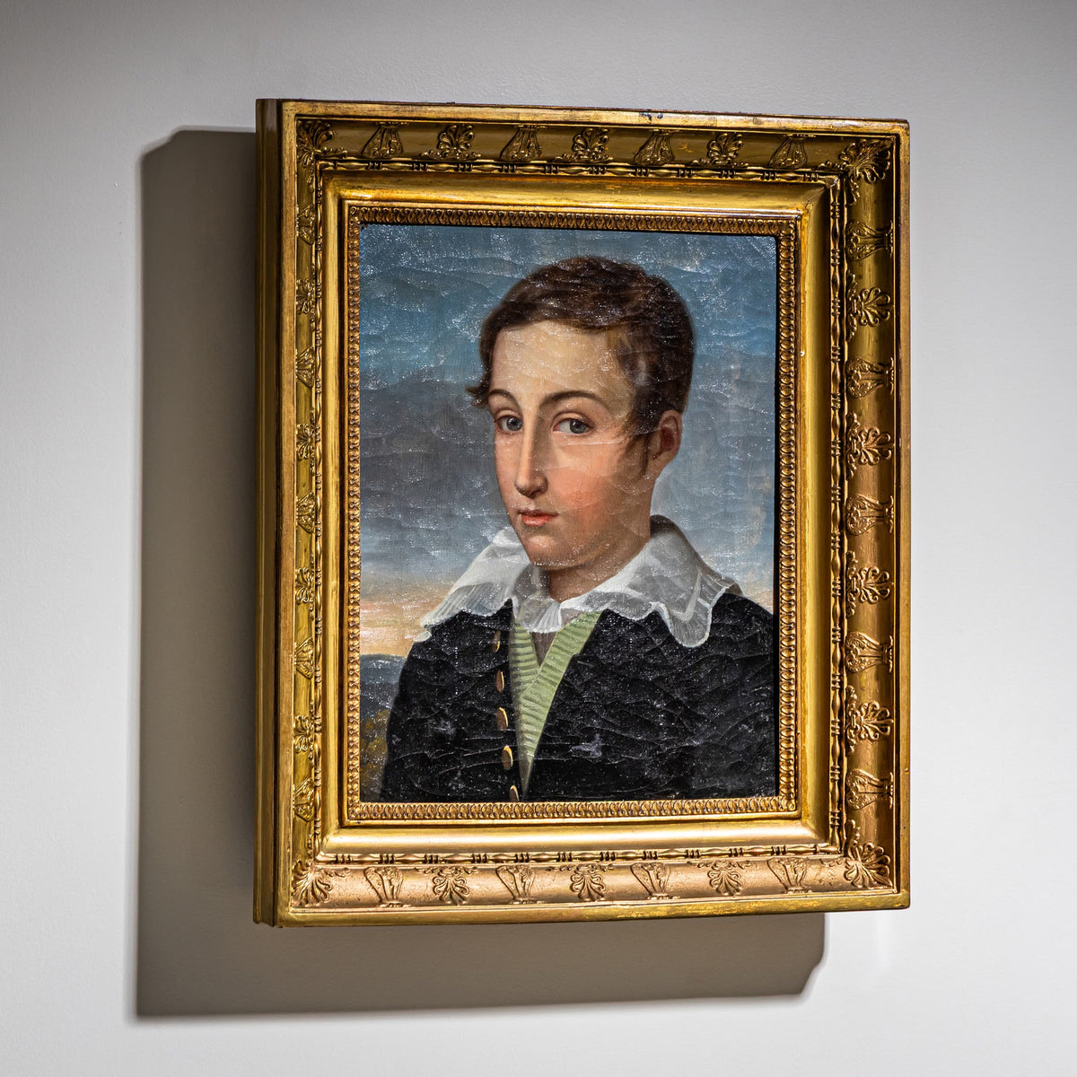 Biedermeier Portrait of a Boy, 19th Century