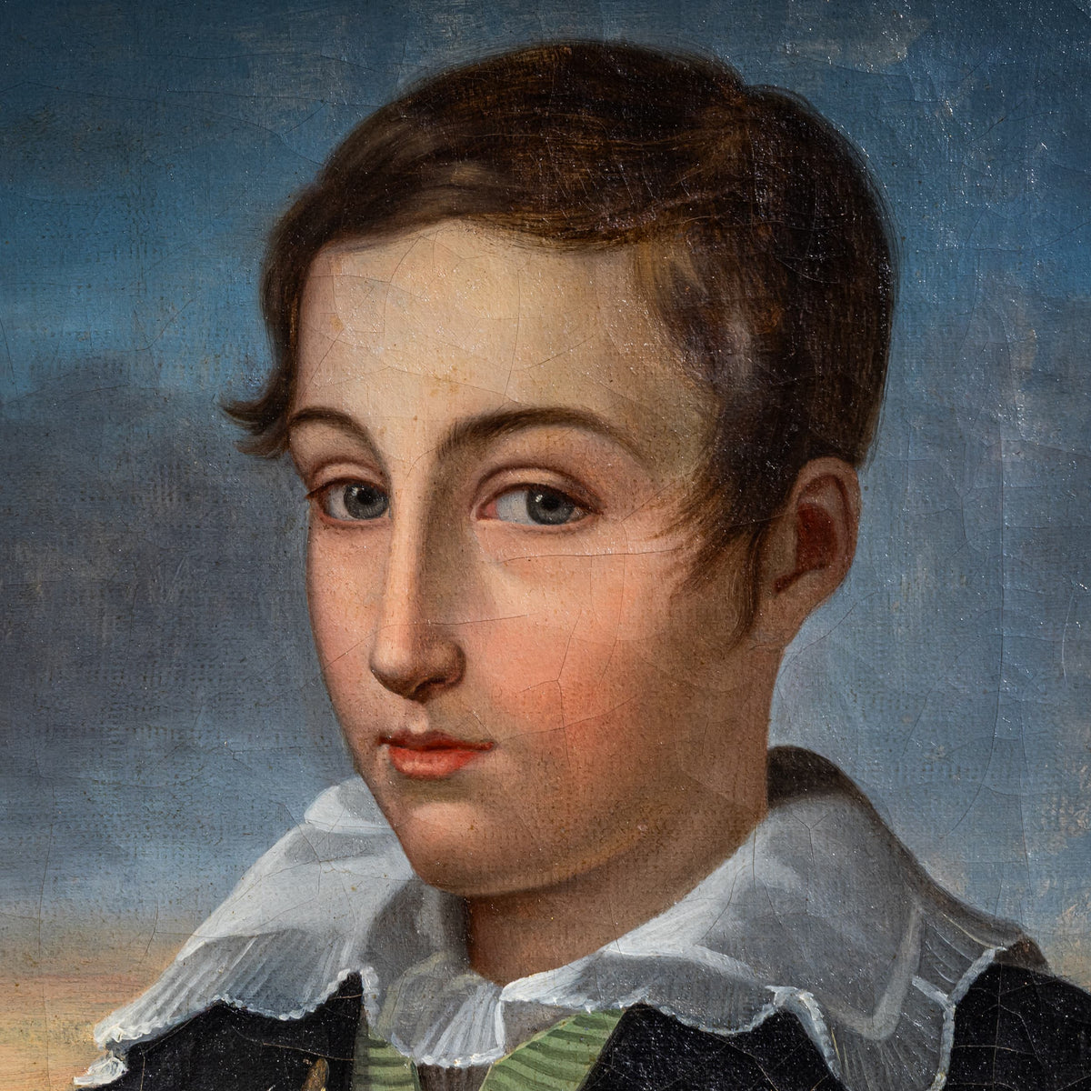 Biedermeier Portrait of a Boy, 19th Century