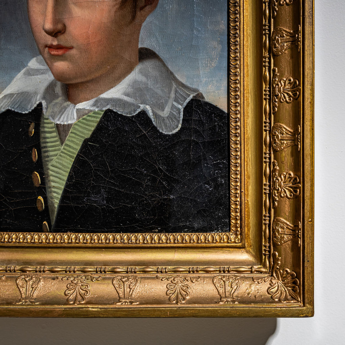 Biedermeier Portrait of a Boy, 19th Century