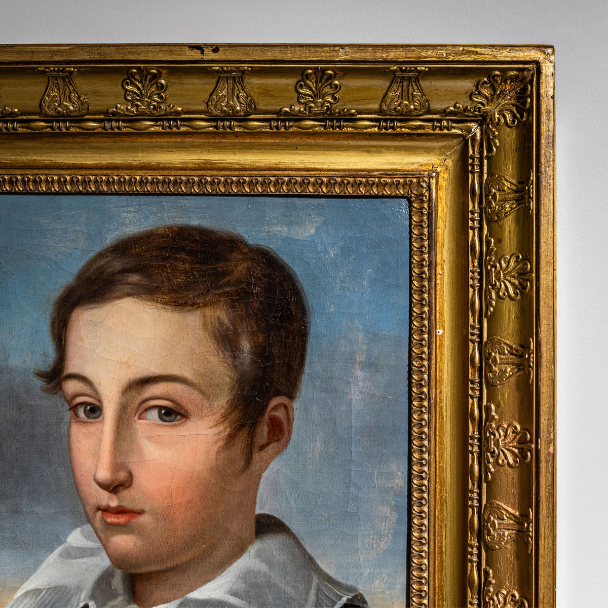 Biedermeier Portrait of a Boy, 19th Century