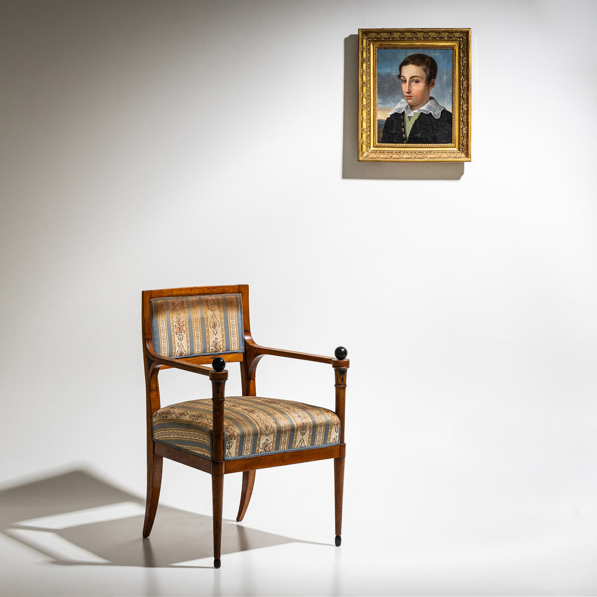 Biedermeier Portrait of a Boy, 19th Century