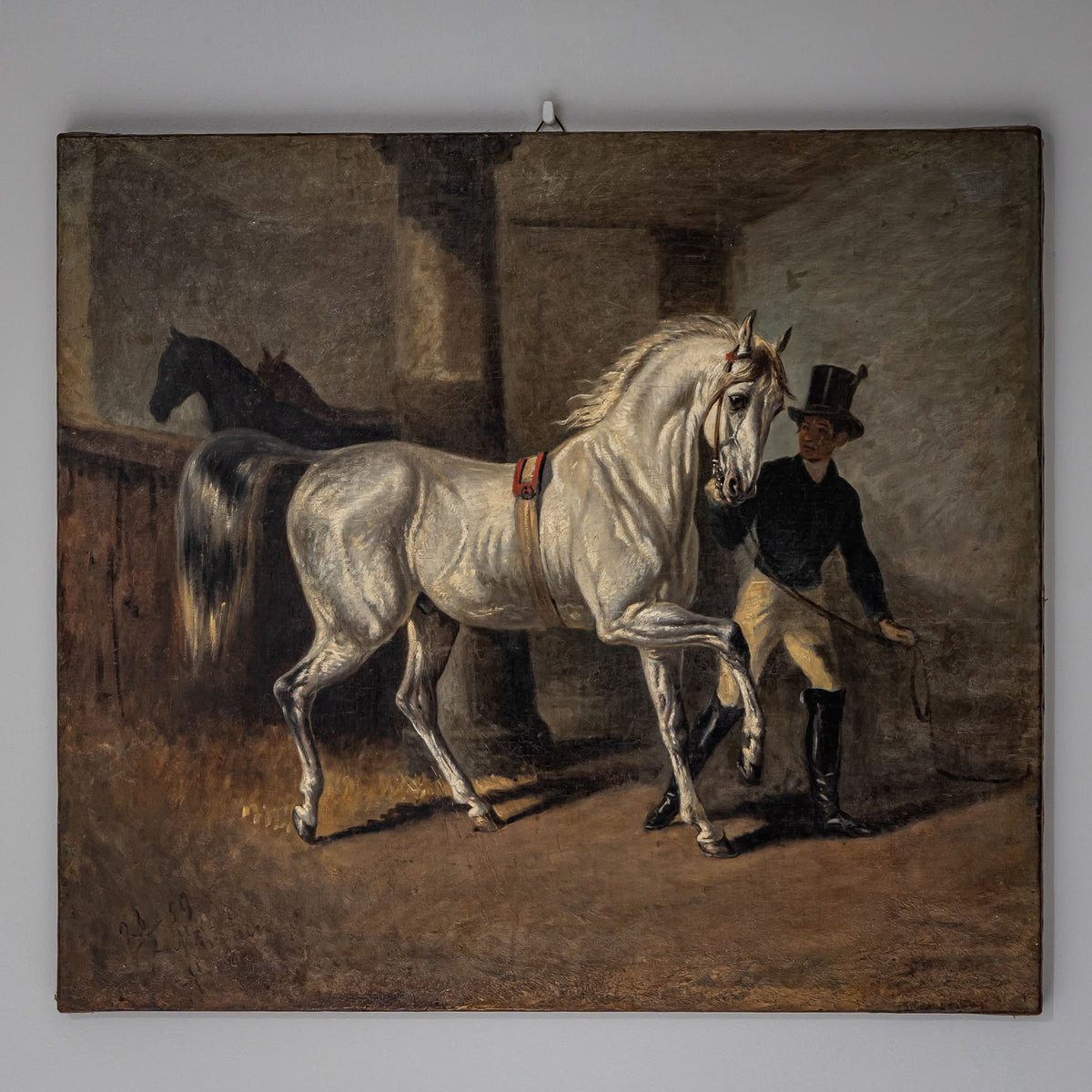 Monogrammist AH, White Stallion, Dated 1859