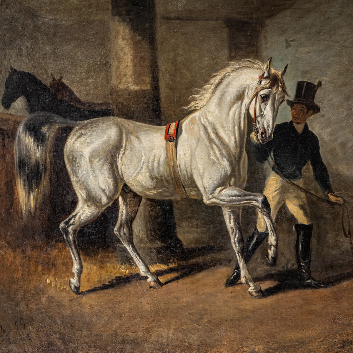 Monogrammist AH, White Stallion, Dated 1859