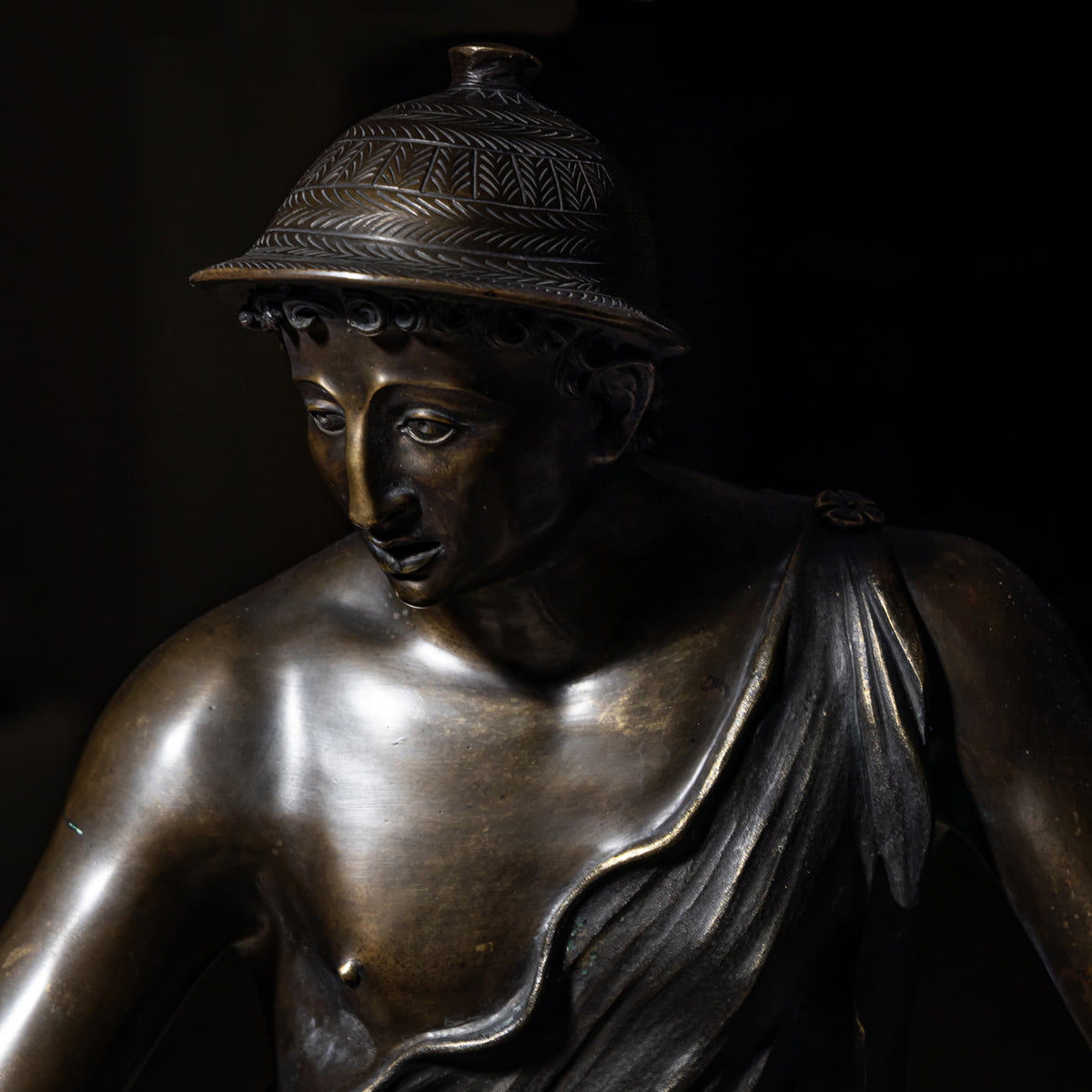 Bronze des Fischers von Pompeji, sig. Sabatino, Italien 1882