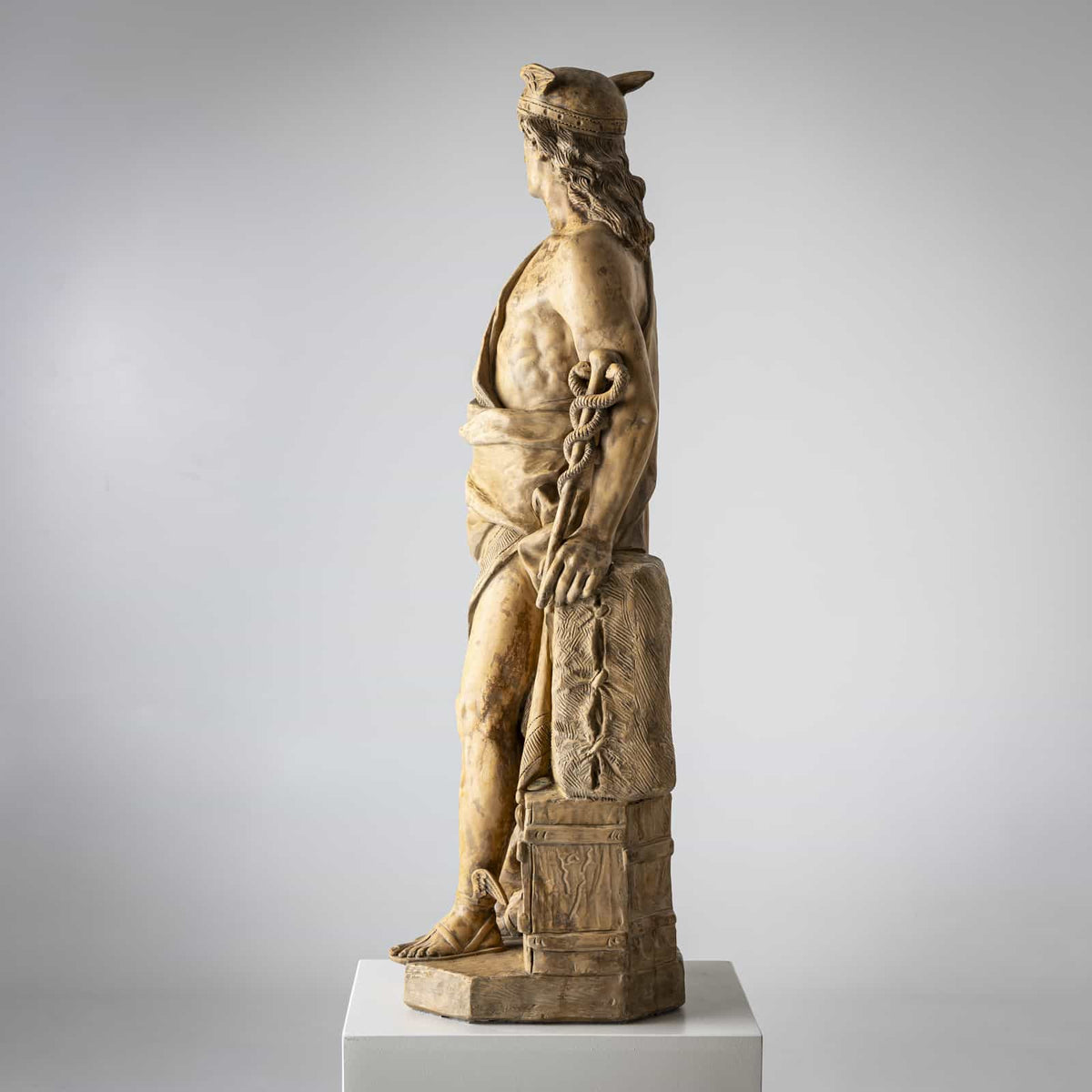 Merkur als Gott der Händler von Luis Maciá, Barcelona, 19. Jahrhundert